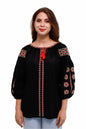 Women's Embroidered Blouse Veleslava (Black)